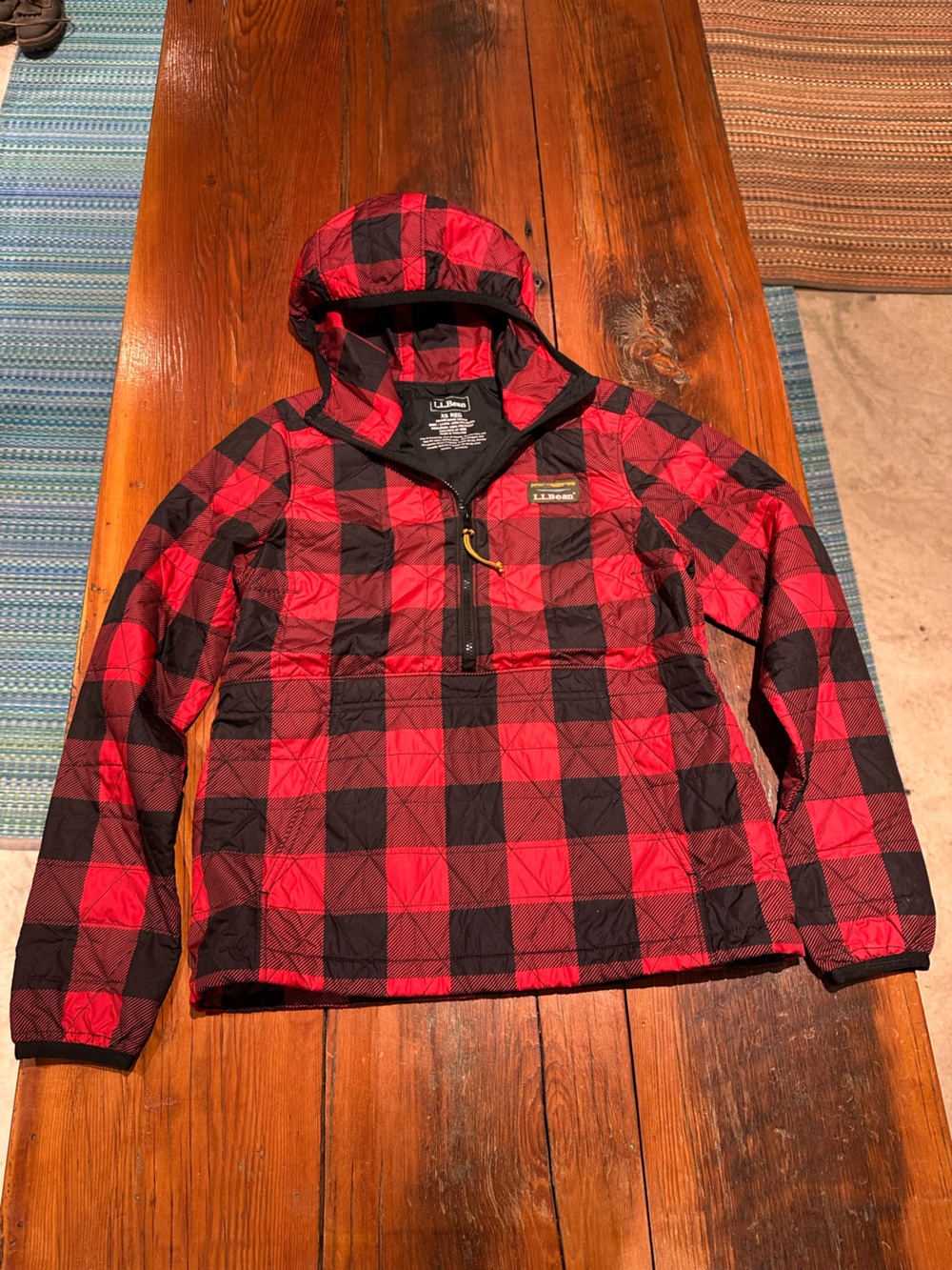 L.L. Bean Katahdin Pullover, Red & Black Plaid, Women's XS - Picture 2 of 10